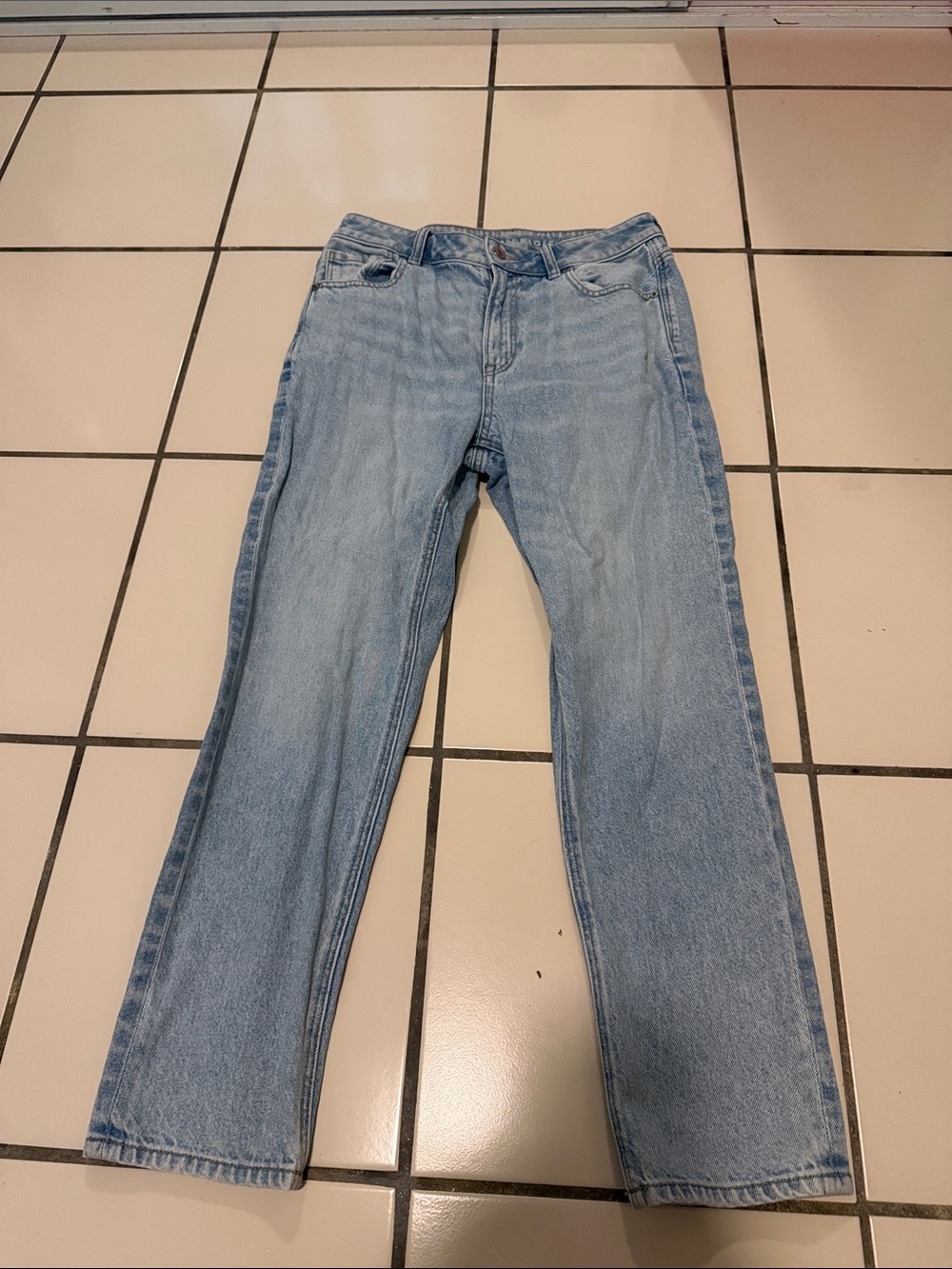 American Eagle Outfitters Light Blue Straight Leg Jeans